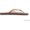 image:imageRainbow Sandals Womens Single Layer Leather Sandal Narrow StrapDark Brown