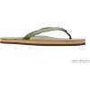 image:imageRainbow Sandals Womens Single Layer Leather Sandal Narrow StrapForest Green WFawn Midsole