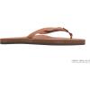 image:imageRainbow Sandals Womens Single Layer Leather Sandal Narrow StrapTanBrown