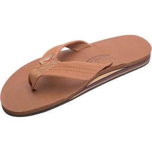 image:imageRainbow Sandals Womens Double Layer Wide Strap wArchClassic TanBrown