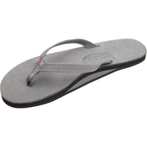 image:imageRainbow Sandals Womens Single Layer Leather Sandal Narrow StrapGrey