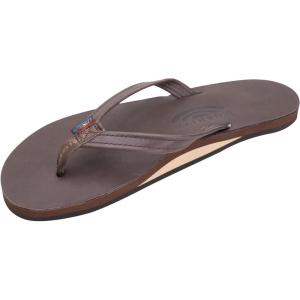 image:imageRainbow Sandals Womens Single Layer Leather Sandal Narrow StrapMocha