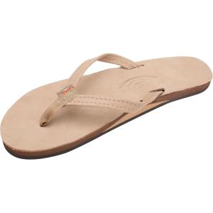 image:imageRainbow Sandals Womens Single Layer Leather Sandal Narrow StrapSierra Brown