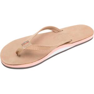 image:imageRainbow Sandals Womens Single Layer Leather Sandal Narrow StrapSierra Brownmelon