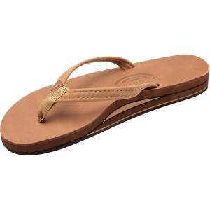 image:imageRainbow Sandals Ladies Luxury Leather  Double Layer Arch Support with 12 Narrow StrapsBuckskin