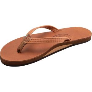 image:imageRainbow Sandals Ladies Luxury Leather  Single Layer Arch Support With 12 Narrow StrapTahitian Tan