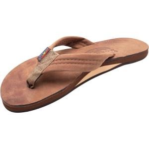 image:imageRainbow Sandals Ladies Luxury Leather  Single Layer Arch SupportNogales Wood