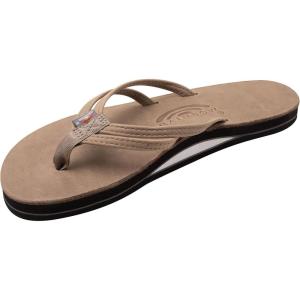 image:imageRainbow Sandals Ladies The Sand Piper Luxury Leather  Single Layer Arch wDouble Narrow 13 StrapStone Grey