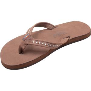 image:imageRainbow Sandals Kids Single Layer Premier Leather wNarrow Crystal StrapExpresso