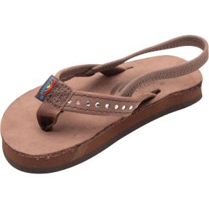 image:imageRainbow Sandals Kids Single Layer Premier Leather wNarrow Crystal StrapExpresso With Backstrap