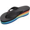 image:imageRainbow Sandals Womens Six Layer Wedge Rubber 1 EVA Filled Nylon StrapBlack