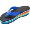 image:imageRainbow Sandals Womens Six Layer Wedge Rubber 1 EVA Filled Nylon StrapRainbowBlue