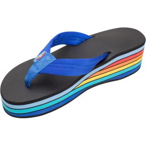 image:imageRainbow Sandals Womens Six Layer Wedge Rubber 1 EVA Filled Nylon StrapRainbowBlue