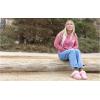 image:imageRainbow Sandals Ladies Sunset Snugs  Premier Leather Fleece Lined SlipperPinkCream