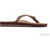 image:imageRainbow Sandals Womens Double Layer Flirty Braidy Premier Leather wSingle Braided StrapDark Brown