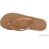 image:imageRainbow Sandals Womens Double Layer Flirty Braidy Premier Leather wSingle Braided StrapSierra Brown