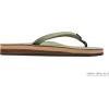image:imageRainbow Sandals Womens Double Layer Narrow Strap Leather Sandals wArchForest Green WFawn Midsole