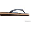 image:imageRainbow Sandals Womens Double Layer Narrow Strap Leather Sandals wArchNavy WFawn Midsole