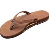 image:imageRainbow Sandals Womens Double Layer Narrow Strap Leather Sandals wArchRedwood