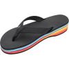 image:imageRainbow Sandals Womens Four Layer Wedge Soft Rubber Top wEVA Filled 34 Nylon StrapBlackRainbow