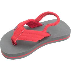 image:imageRainbow Sandals Kids Grombows Soft Top Rubber wNeoprene Strap and BackstrapRed Grey With Backstrap