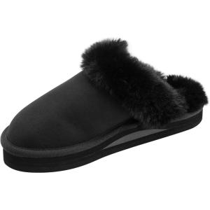 image:imageRainbow Sandals Ladies Sunset Snugs  Premier Leather Fleece Lined SlipperBlack
