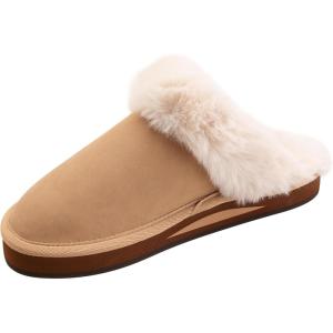 image:imageRainbow Sandals Ladies Sunset Snugs  Premier Leather Fleece Lined SlipperSierra Brown