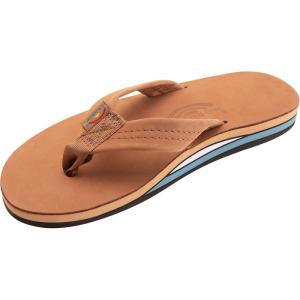 image:imageRainbow Sandals Mens Double Layer Leather wArch SupportTanBlue