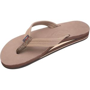 image:imageRainbow Sandals Womens Double Layer Leather w 34 StrapDark Brown