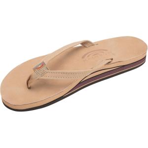 image:imageRainbow Sandals Womens Double Layer Narrow Strap Leather Sandals wArchSierra Brown
