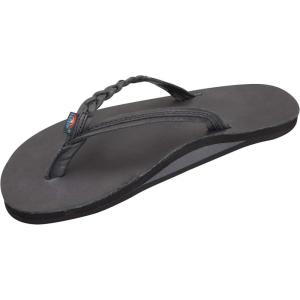 image:imageRainbow Sandals Womens Flirty Braidy Premier Leather wSingle Braided StrapClassic Black