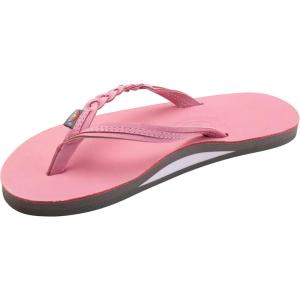image:imageRainbow Sandals Womens Flirty Braidy Premier Leather wSingle Braided StrapPinkGrey