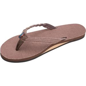 image:imageRainbow Sandals Womens Single Layer Hemp Flirty BraidyBrown