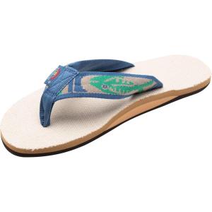 image:imageRainbow Sandals Womens Single Layer Hemp wFish StrapNaturalLight Green FishCream