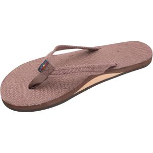 image:imageRainbow Sandals Womens Single Layer Hemp wNarrow StrapBrown