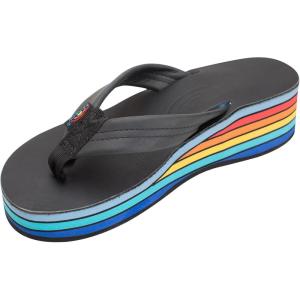 image:imageRainbow Sandals Womens Six Layer Classic Wedge Sandal 1 StrapBlack