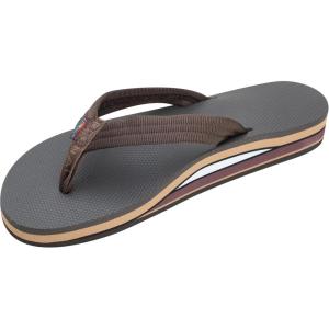 image:imageRainbow Sandals Womenss Double Layer Soft Top 1 EVA Rubber Filled Nylon StrapBrown