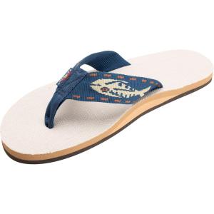 image:imageRainbow Sandals Mens Hemp Single Layer Fish Strap with ArchNaturalGold FishNavy