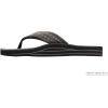 image:imageRainbow Sandals Mens The Bentley Luxury Leather  Double Layer Arch Hand Woven StrapBlackGrey