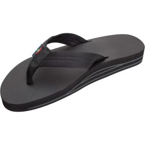 image:imageRainbow Sandals Mens Double Layer Soft Top 1 EVA Rubber Filled Nylon StrapBlack