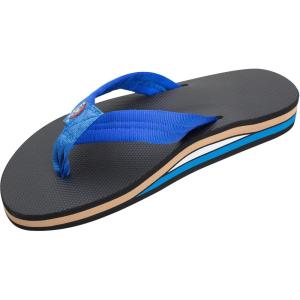 image:imageRainbow Sandals Mens Double Layer Soft Top 1 EVA Rubber Filled Nylon StrapBlueBlack