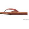 image:imageRainbow Sandals Womens Double Layer Narrow Strap Leather Sandals wArchCognac WFawn Midsole