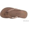 image:imageRainbow Sandals Kids Single Layer Premier Leather Flirty BraidyDark Brown