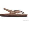 image:imageRainbow Sandals Kids Single Layer Premier Leather Flirty BraidyDark Brown With Backstrap