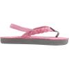 image:imageRainbow Sandals Kids Single Layer Premier Leather Flirty BraidyPinkGrey With Backstrap