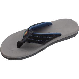 image:imageRainbow Sandals Mens East Cape Molded Rubber SandalBlackBlue Strap WGrey Top