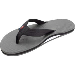 image:imageRainbow Sandals Mens Single Layer Soft Top 1 EVA Rubber Filled Nylon StrapBlackGrey