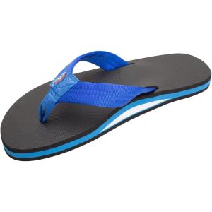 image:imageRainbow Sandals Mens Single Layer Soft Top 1 EVA Rubber Filled Nylon StrapBlueBlack