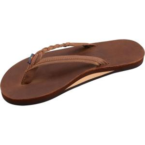 image:imageRainbow Sandals Womens Flirty Braidy Premier Leather wSingle Braided StrapRedwood