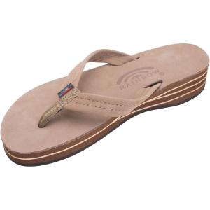 image:imageRainbow Sandals Womens Four Layer Wedge 34 Leather StrapDark Brown